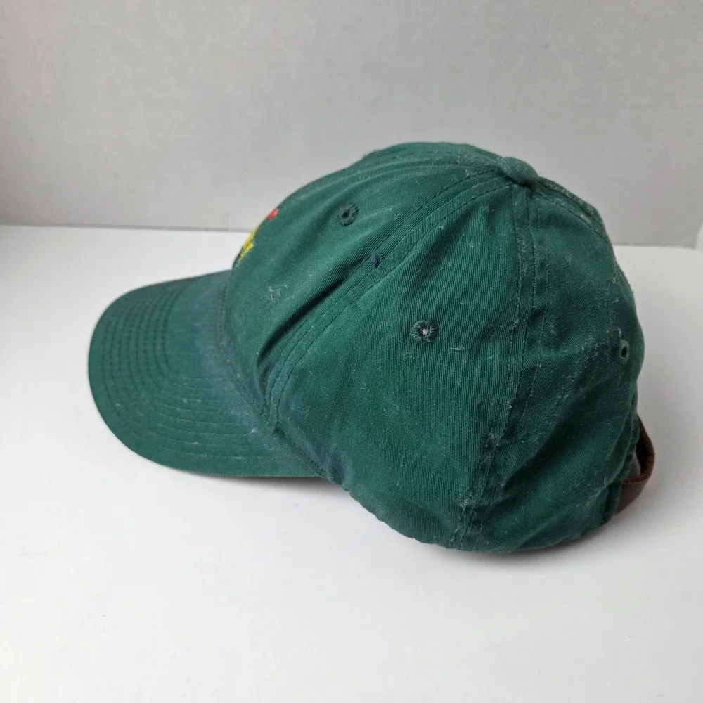 Masters American Needle Hat Cap Leather Strap Back Green Flag Tour Augusta Golf